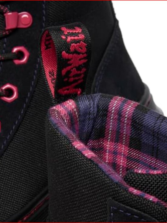 Suede Combat Boots with Wedge Heel and Lace-Up Closure - Picture 7 of 7